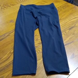 HALARA Pants Women Yoga MEDIUM Leggings New Exercise NAVY BLUE Workout